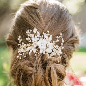 NEW Bridal hair Flower Headpiece Comb Veil Clip